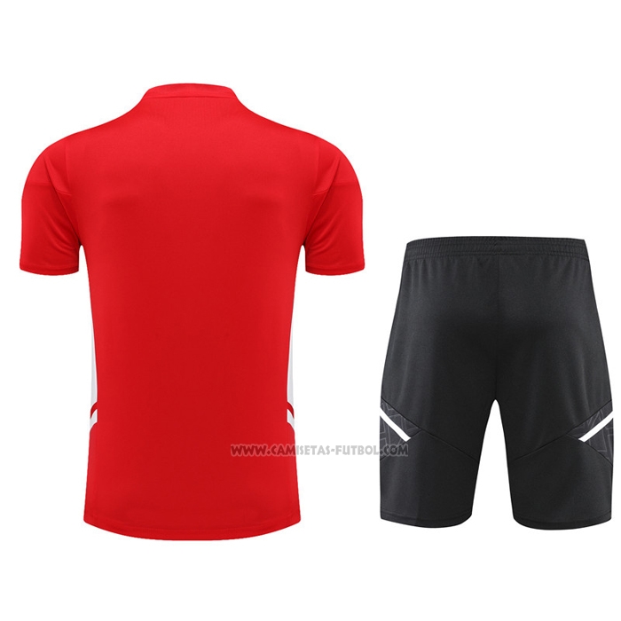 Chandal del Manchester United Manga Corta 2022-2023 Rojo - Pantalon Corto